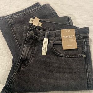 NWT Madewell 90s Low-Rise Straight size 29 in letter wash.